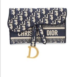 100% Authentic! CHRISTIAN DIOR Oblique Slim Saddle Pouch